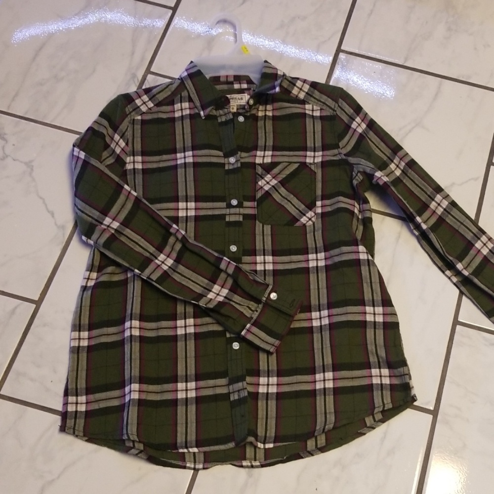 Express button down plaid shirt, NWT